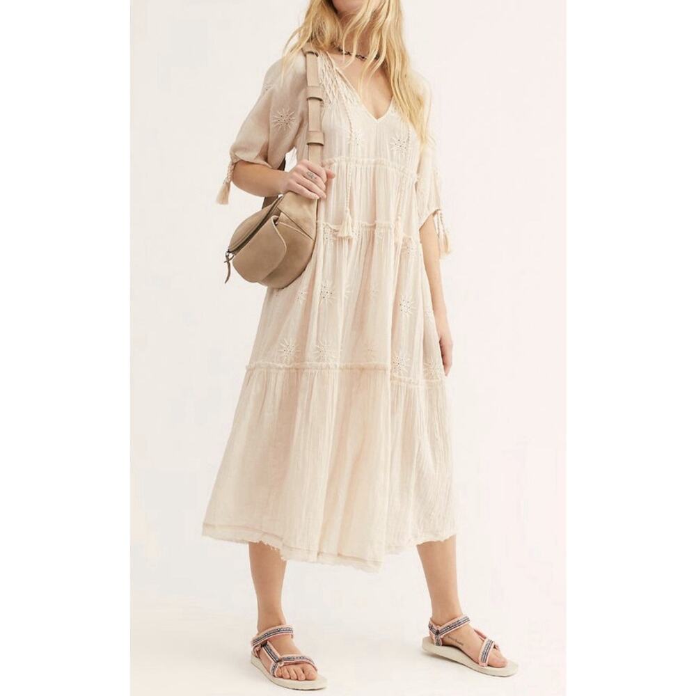 Free People Celestial Skies Midi Dress Size M